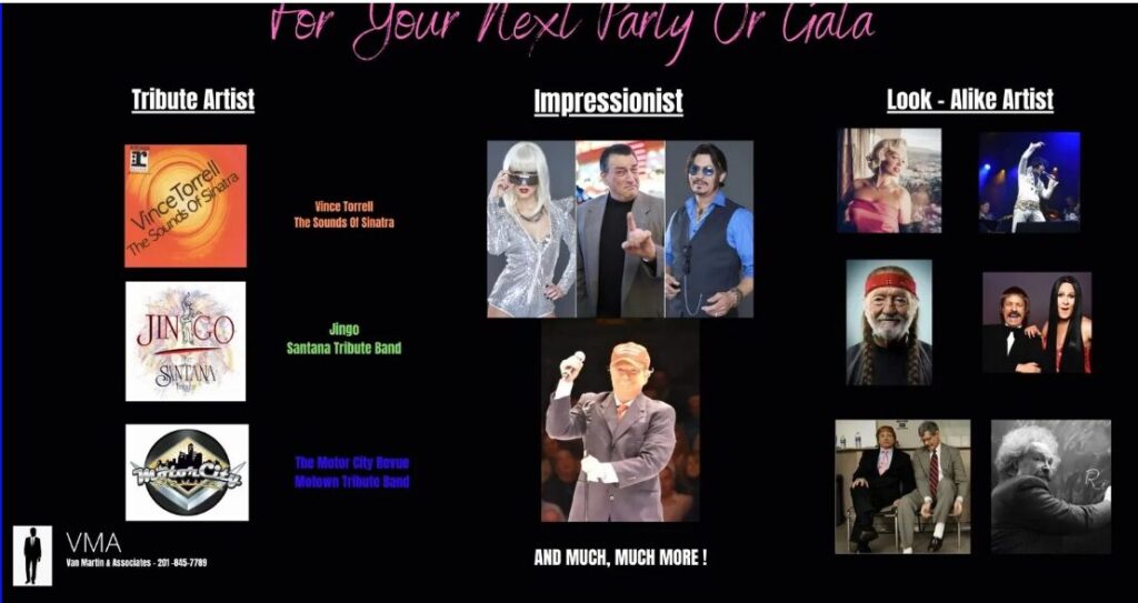 Impersonators, look-a-likes, and tribute artists